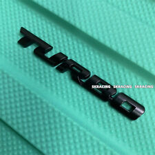 Black Turbo Badge Emblem Universal Metal Car Fender Trunk Tailgate Decal Sticker