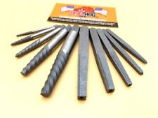 Easy Out Set Screw Extractor Set 10 Pc Spiral Square Type Combo Set Drill Hog