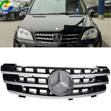 Grille For Benz Ml Class W164 2005-2008 Front Hood Black Chrome
