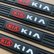 For Kia 4pcs Black Trim Rubber Car Door Scuff Sill Cover Panel Step Protectors