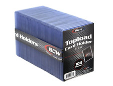 1 Pack Of 100 Bcw 3x4 Top Loaders For Standard Sized Cards