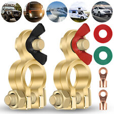 Brass Battery Terminal Positive Negative Clamps Connectors For Marine Car Boat