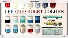 1961 Chevrolet Showroom Colors Poster Print Impala Ss Convertible Wagon