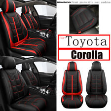 Front Rear 25seat Covers Pu Leather For Toyota Corolla 2000-2019 Cushion Red