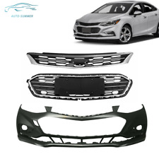 For 2016 2017 18 Chevy Cruze Front Bumper Coverfront Upper And Lower Grill