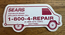 Vintage Sears 1-800-4-repair Red White Van Refrigerator Magnet