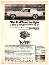 Vintage - 1968 Ford 428 Cobra Jet Engine Mustang - Original Print Ad 8x11