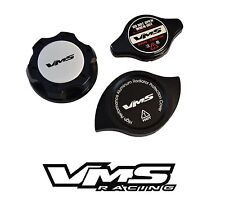 Vms Racing Oil Cap High Pressure Radiator Cap Billet Cover Black For Mazda