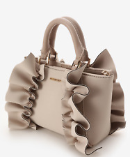 Samantha Vega - Shoulder Bag Simple Frill Handbag Mini Beige