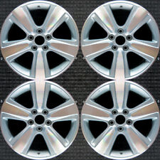 Acura Mdx Machined W Blue-grey Pockets 18 Oem Wheel Set 2010 To 2013