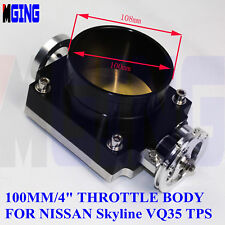 100mm 4 Throttle Body High Flow For Nissan Skyline Vq35 350z Z33 Tps Racing Bk