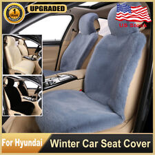 Faux Sheepskin Car Automotive Seat Cover 2pcs Front Row Cushion Warm For Hyundai