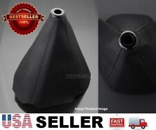 Universal 4 Seams Black Synthetic Leather Shifter Shift Gear Knob Boot For Ford