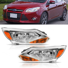Replacement Halogen Headlights Chrome Housing For 2012 2013 14 Ford Focus