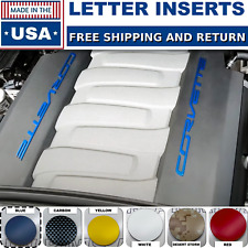 Blue C7 Engine Cover Plastic Letters Set For 2014-2019 Chevy Corvette Stingray