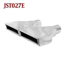 Jst027e Pair 2.5 Stainless Rectangle Exhaust Tips 2 12 Inlet 8 Outlet