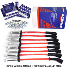 8pcs Genuine Wires 48322 Spark Plugs 41962 Chevy Silverado Gmc 4.85.36.0l V8