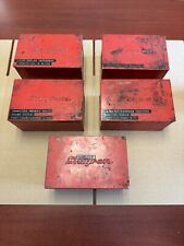 5 Vintage Snap On Red Metal Heavy Duty Tool Storage Boxes Kra-111a