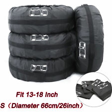4pcs 13-18 Car Spare Tyre Tire Protection Cover Carry Tote Handle Storage Bags