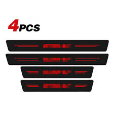 4pcs For Jeep Car Door Sill Black Step Plate Scuff Cover Anti Scratch Protector
