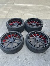 4 Pcs Wheels Rims 22 Inch For Nissan Gt R R35 Premium Nismo With Tires
