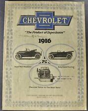 1916 Chevrolet Brochure Baby Grand Touring Car Royal Mail Roadster Nice Original