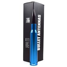 Anti-theft Retractable Blue 50 Caliber Black Bullet Stubby Antenna For Jeep