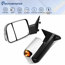 Tow Mirrors For 09-23 Ram 1500 10-18 2500 3500 Power Heated Wtemperature Sensor