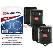 2 New Replacement Keyless Entry Remote Key Fob Case Rubber Shell Repair 3 Button