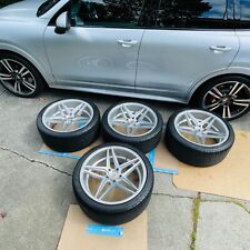22 Silver Blaque Diamond Wheels 285 35 Goodyear Tires Tpms Porsche Cayenne
