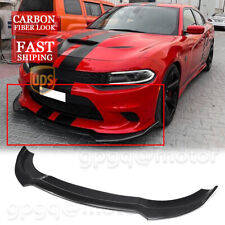 For Dodge Charger Srt 2015-2021 V1 Style Carbon Fiber Front Bumper Lip Splitter