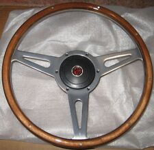 New 14 Laminated Riveted Wood Steering Wheel And Adaptor For Mga 1955-1962