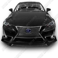 For 2014-2016 Lexus Is Base Painted Black Front Bumper Body Kit Spoiler Lip 3pcs