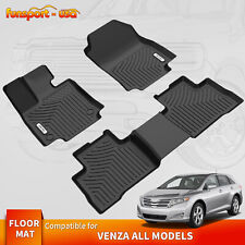 Car Floor Mats Liners For 2021-2023 Toyota Venza All Weather Tpe Rubber Carpet