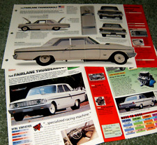1964 Ford Fairlane Thunderbolt Spec Info Brochure Ad 64 Thunder Bolt