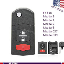 For Mazda 2 3 5 6 Cx7 Cx9 Flip Remote Key Fob Case Shell Replacement Repair Kit