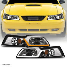 Switchback Sequential For 1999-2004 Ford Mustang Chrome Headlightsled Tube Bar