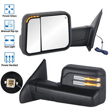 2x Power Heated Tow Mirrors W Led Turn Light For 2003-2009 Dodge Ram 2500 3500