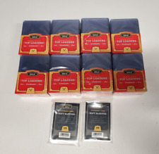 200 Cardboard Gold Cbg Top Loader 3x4 Standard Card Toploaders Plus Soft Sleeves