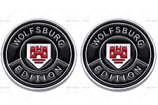 2pcs Metal Wolfsburg Edition Trunk Fender Emblem 3d Badge New Black Silver