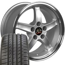 Silver 17 Wheels 24545zr17 Tires Set Fit Ford Mustang 1994-2004 Cobra R