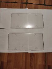 2 Clear License Plate Mount Holder Frame Bumper Shield Cover Made In Usa