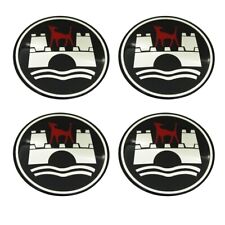 4x Black 65mm Wolfsburg Wheel Center Cap Sticker Rim Hub Emblem Badge Domed