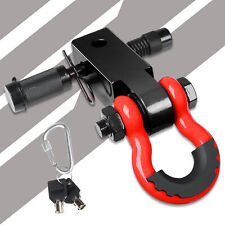 2 Trailer Shackle Hitch Receiver 34 D-ring Tow Hook Recovery For Truck Jeep