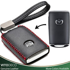 Vitodeco 4-button Leather Key Fob Case For 2019 - 2023 Mazda 3cx-5cx-30cx-50