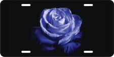 Blue Rose Metal License Plate - Aluminum License Plate Tag