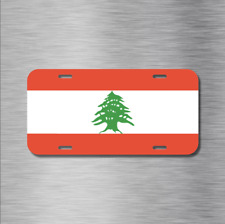 Lebanese Lebnani Flag Beirut Lebanon Vehicle License Plate Front Auto Tag New