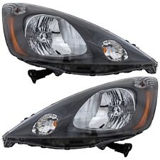 Headlight Set Left And Right For 2009-2014 Honda Fit Base Dx Lx Model