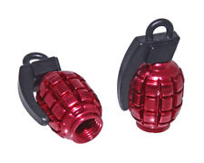 New Vintage Grenade Valve Caps In Red Used For Schrader Valve.