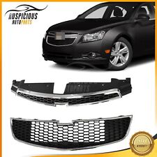 For 11-14 Chevrolet Chevy Cruze Black W Chrome Grille Set Of 2